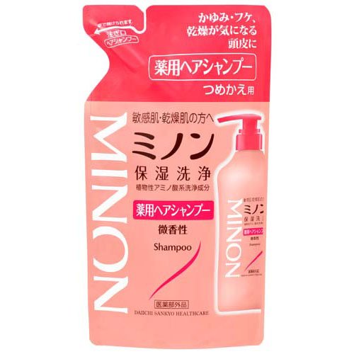 他サイト： ミノン 薬用ヘアシャンプー つめかえ用(380ml)[フケ・かゆみ・スカルプケアシャンプー]の商品画像
