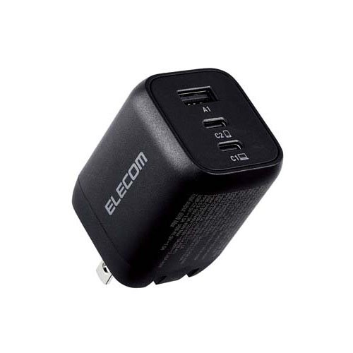 他サイト： エレコム ノートパソコン 充電器 PD 65W PPS対応 Type-C×2 Type-A×1 ブラック(1個)[生活用品 そのの商品画像