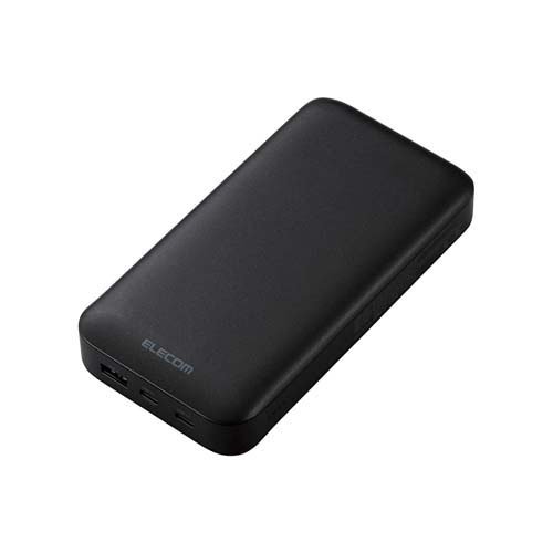 他サイト： エレコム モバイルバッテリー 急速充電 大容量 20000mAh 65w 充電器 iPhone ブラック(1台)[充電器・バッテの商品画像