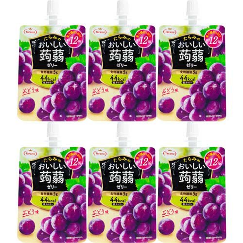 他サイト： たらみ おいしい蒟蒻ゼリー ぶどう味(150g*6コ入)[ゼリー]の商品画像