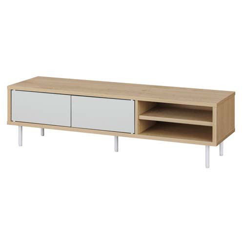 他サイト： 収納付きAVボード ナチュラルグレー お客様組立 LSAB-1000(1台)[収納]の商品画像