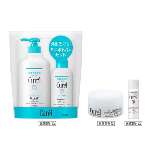 他サイト： キュレル ローションセット + 化粧水IIIとてもしっとり フェイスクリーム お試し付き(1セット)[高保湿化粧水]の商品画像