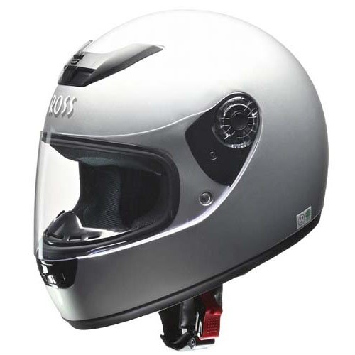 他サイト： CROSS バイク用 フルフェイスヘルメット 全排気量対応 シルバー(1セット)[防災頭巾・ヘルメット]の商品画像