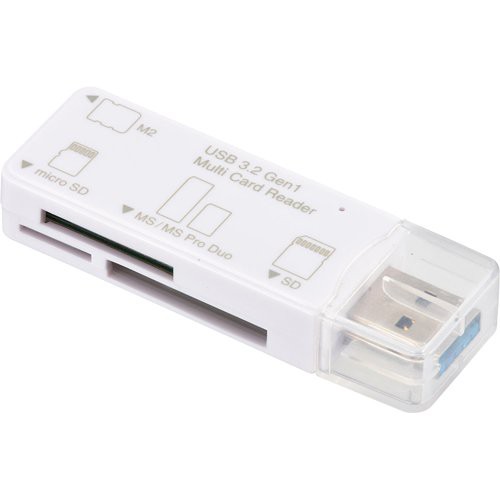 他サイト： マルチカードリーダー 49メディア対応 USB3.2Gen1 ホワイト PC-SCRWU303-W(1個)[情報家電 その他]の商品画像