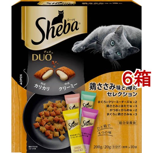 他サイト： シーバ デュオ 鶏ささみ味と海のセレクション 成猫用(200g*6箱セット)[キャットフード(ドライフード)]の商品画像