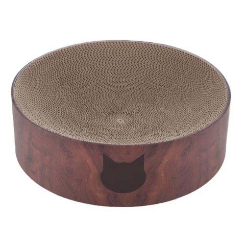 他サイト： 猫壱 バリバリボウル 猫柄 ダークブラウン(1個)[猫のおもちゃ・しつけ]の商品画像