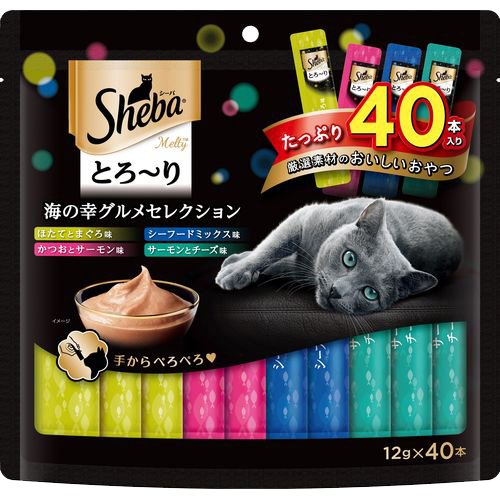 他サイト： シーバ とろ〜りメルティ 海の幸グルメセレクション(12g*40本入)[猫のおやつ・サプリメント]の商品画像