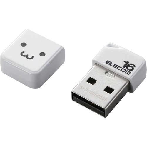 他サイト： エレコム USBメモリ USB2.0 小型 16GB キャップ付 ストラップホール 1年保証(1個)[情報家電 その他]の商品画像