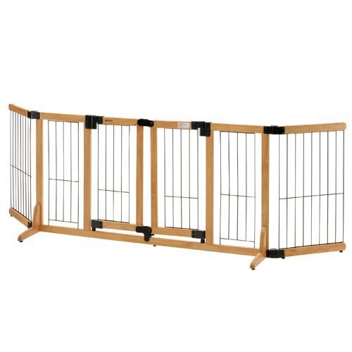 他サイト： 木製おくだけスイングペットゲート ワイド ライトブラウン(1台)[ペット用サークル・ケージ・ルーム・タワー]の商品画像