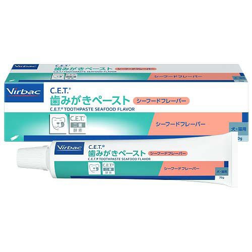 他サイト： ビルバック C.E.T. 歯みがきペースト シーフードフレーバー(70g)[ペットの雑貨・ケアグッズ]の商品画像