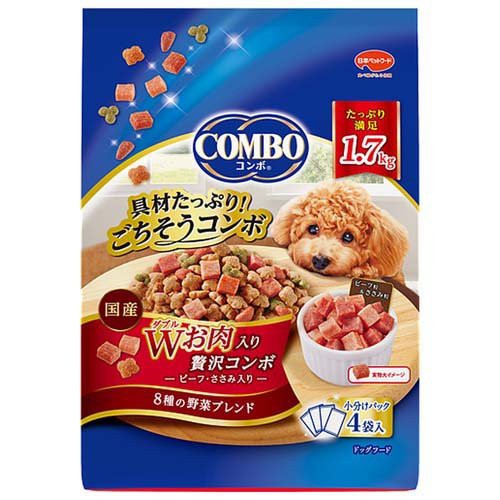 他サイト： コンボ ドッグ Wお肉入り(1.7kg)[ドッグフード(ドライフード)]の商品画像
