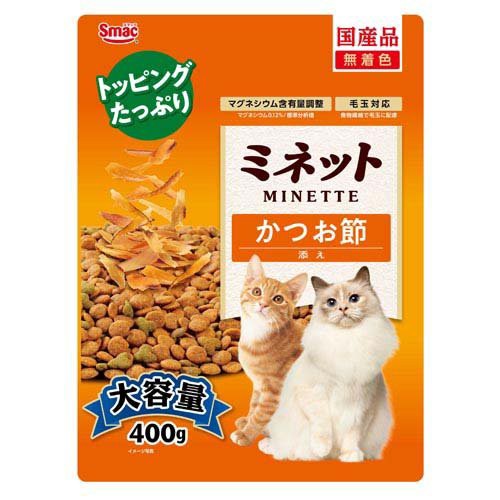 他サイト： ミネット かつお節添え 猫用(400g)[キャットフード(ドライフード)]の商品画像