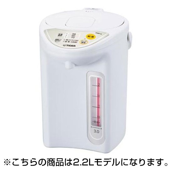 タイガー 蒸気レスVE電気まほうびん 2.2L ブラック PIM-G220 K 1台