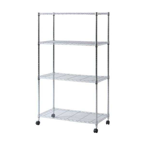 他サイト： 不二貿易 MS-945154CR クロム [メタルマルチシェルフ 4段 90幅] メーカー直送の商品画像