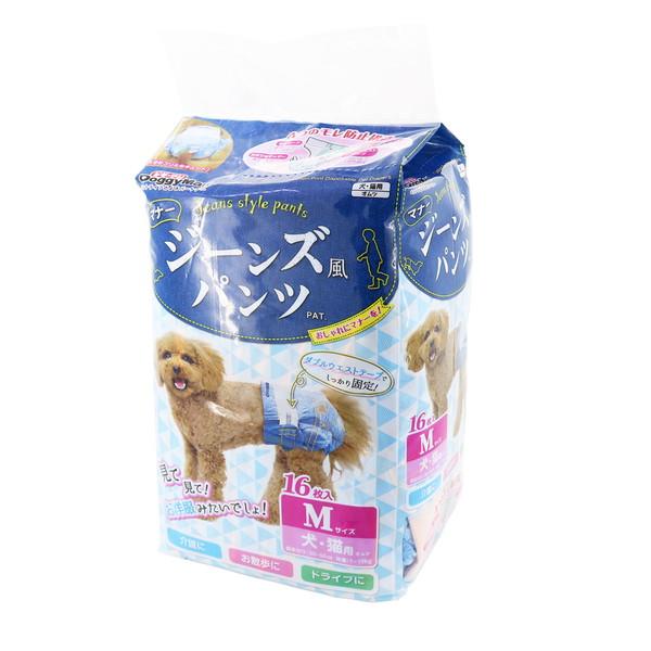 他サイト： ドギーマン ジーンズ風パンツ M 16枚 [犬・猫用マナーパンツ]の商品画像