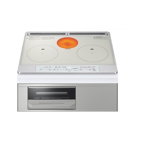 他サイト： 日立 HT-M60S-S シルバー M6シリーズ [ビルトインIHクッキングヒーター(60cm幅・2口IH+ラジエント)]の商品画像