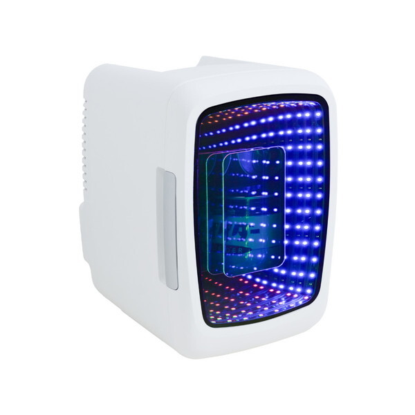 他サイト： THANKO インフィニティミラー卓上冷蔵庫4L(ホワイト) LESEREHWHの商品画像