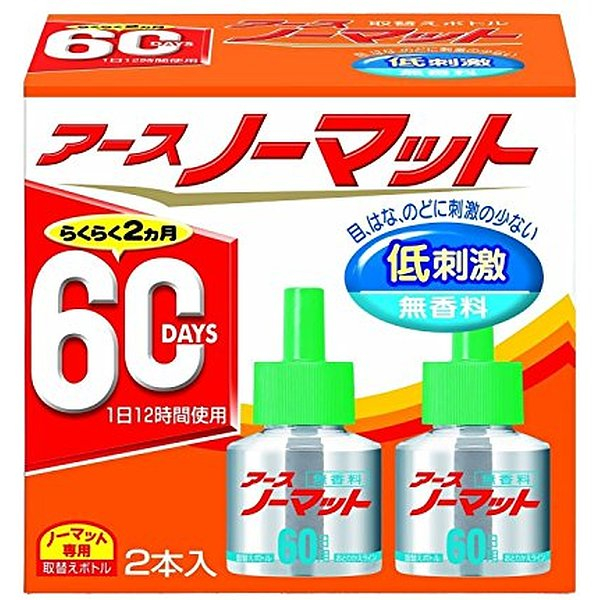 他サイト： アース製薬 ノーマット取替えボトル 60日用無香料45ml×2の商品画像