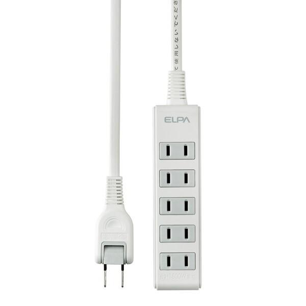 他サイト： ELPA LPT-501N(W) ホワイト [コンパクトタップ 5個口 1m]の商品画像