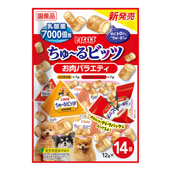 他サイト： いなばペットフード いなば ちゅ〜るビッツ お肉バラエティ 12g×14袋の商品画像