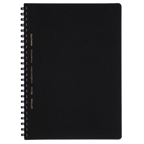 他サイト： コクヨ ス-SV437S5-D ブラック [ソフトリングノート ビジネス方眼罫 A5]の商品画像