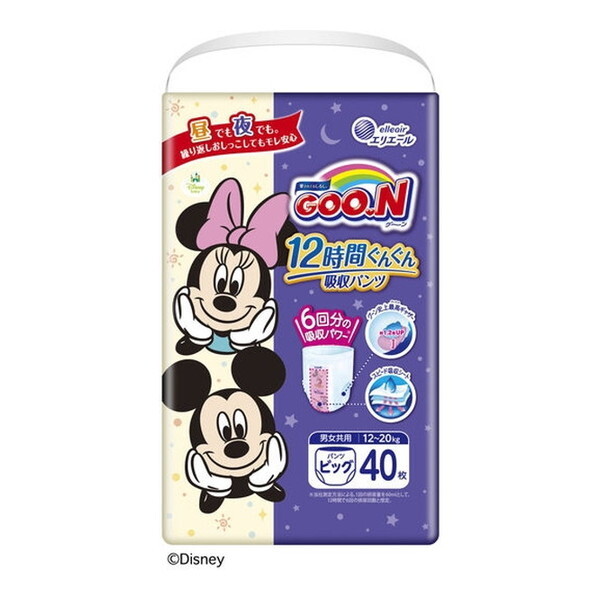 他サイト： 大王製紙 12時間ぐんぐん吸収パンツ BIGサイズ 40枚 [ベビー用おむつ]の商品画像