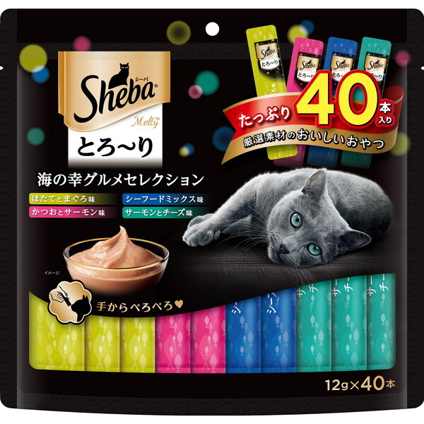 他サイト： マースジャパンリミテッド シーバ とろ〜り メルティ 海の幸グルメセレクション 12g×40本の商品画像