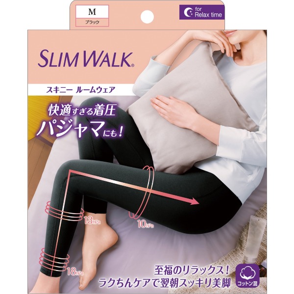 他サイト： ピップ スリムウォーク スキニールームウェア ブラック Mサイズ ブラックの商品画像