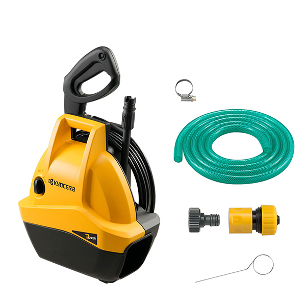 他サイト： 高圧洗浄機 京セラ コンパクト 節水 手軽 簡単 バリアブルノズル  AJP-1310 699850A 水受けトレイ 洗車 庭 の商品画像