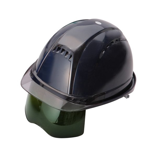 他サイト： トーヨーセフティー NO.391F-S-G 紺 超高性能ヘルメット ヴェンティープラス(R) スチロールライナー入り スモーク・の商品画像