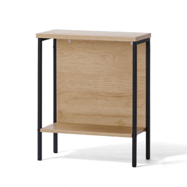 他サイト： アイリスオーヤマ HST-180 ナチュラル/ブラック サイドテーブル メーカー直送の商品画像