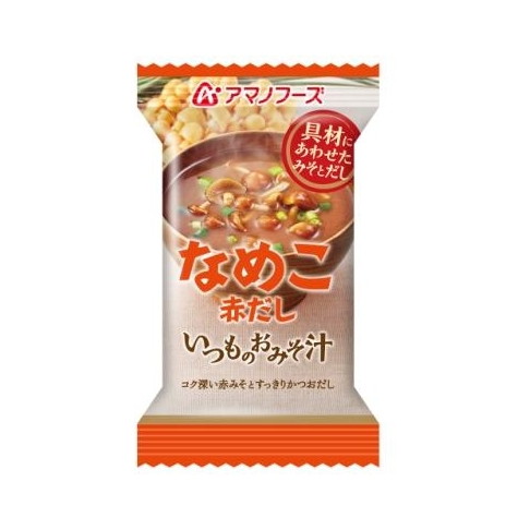 他サイト： アマノフーズ いつものおみそ汁 なめこ(赤だし) 8gの商品画像