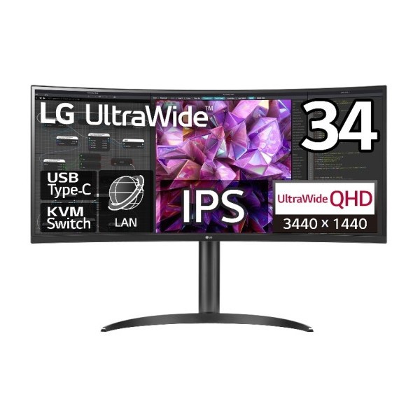 他サイト： LGエレクトロニクス 34WQ75C-B ブラック [液晶ディスプレイ 34型/HDMI DisplayPort USB Typの商品画像