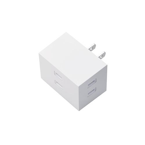 他サイト： エレコム(ELECOM) T-KTR05WH(ホワイト) シャッター付き3口分配タップの商品画像