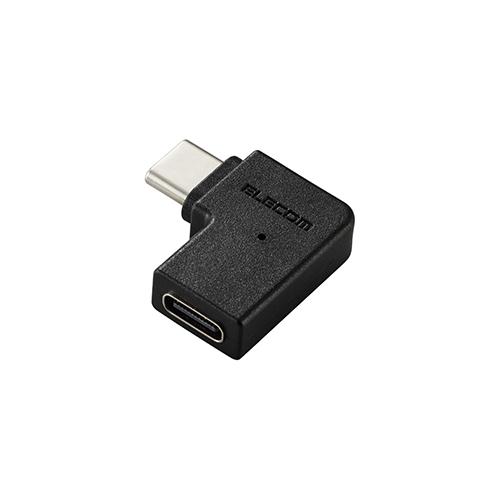 他サイト： エレコム(ELECOM) AD-CFCML01BK ブラック USB-C L字変換アダプタ 横向き PD 60Wの商品画像