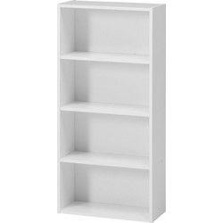 他サイト： 不二貿易 【組立品】 BDラック BOOK&DVD ホワイト HP9418WHの商品画像