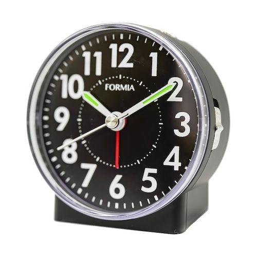 他サイト： クレファー HT-A043W-BK(ブラック) フォルミア 置き目覚まし時計 連続秒針 電子音の商品画像