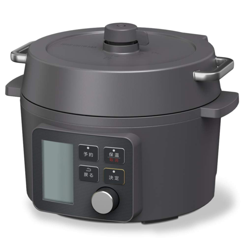 他サイト： アイリスオーヤマ(Iris Ohyama) KPC-MA2-B ブラック 電気圧力鍋 2.2Lの商品画像