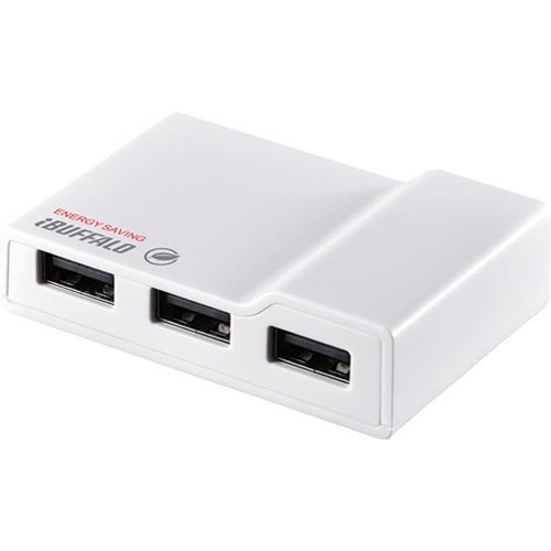 他サイト： バッファロー(BUFFALO) BSH4AE12WH(ホワイト) 電源連動節電機能 4ポートセルフパワーハブの商品画像