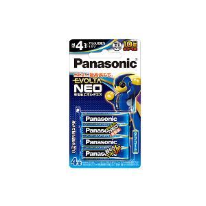 他サイト： パナソニック(Panasonic) LR03NJ/4B 乾電池エボルタネオ単4形4本パックの商品画像