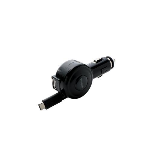 他サイト： エレコム(ELECOM) MPA-CCC04BK 車載充電器(3A・巻取りType-C&USB)の商品画像