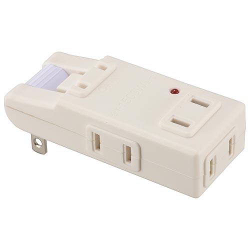 他サイト： オーム電機(OHM) HS-AKS4PBT-W 白 雷に強いマイクロタップ 4個口 00-6969の商品画像