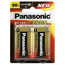 他サイト： パナソニック(Panasonic) 6LR61XJ/2B アルカリ乾電池 9V形 2本パックの商品画像
