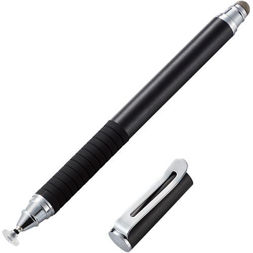 他サイト： エレコム(ELECOM) PWTP2WY01BK ブラック 2WAY 導電繊維 ディスク タッチペンの商品画像