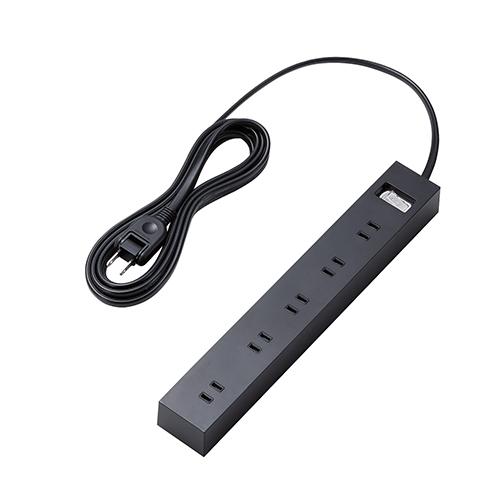 他サイト： エレコム(ELECOM) ECT-1530BK ブラック 一括スイッチ付上面5口+側面5口タップ 延長コード 2ピン 3mの商品画像