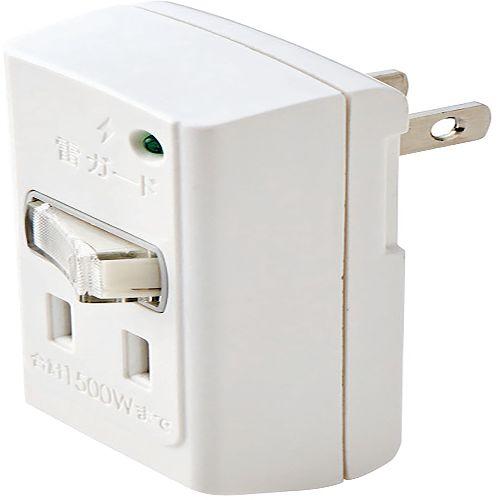 他サイト： エレコム(ELECOM) T-KTR03WH フロントタップ 雷ガード 一括スイッチ 2個口 ホワイトの商品画像