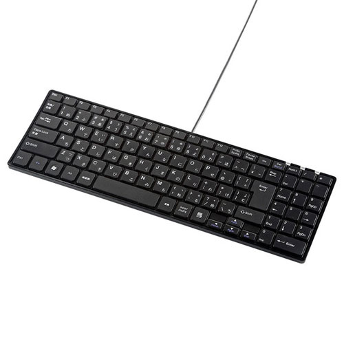 他サイト： サンワサプライ SKB-SL17BKN ブラック 有線USBスリムキーボード 102キー日本語109A配列の商品画像