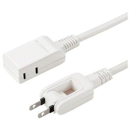 他サイト： サンワサプライ TAP-M602W ホワイト マイクロ電源タップ 2個口 横挿し 0.2mの商品画像