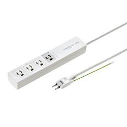 他サイト： サンワサプライ TAP-RE34M-2 ホワイト パソコン連動タップ 4個口 2mの商品画像