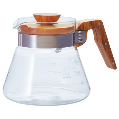 他サイト： ハリオ(HARIO) コーヒーサーバー 600ml オリーブウッド VCWN-60-OVの商品画像
